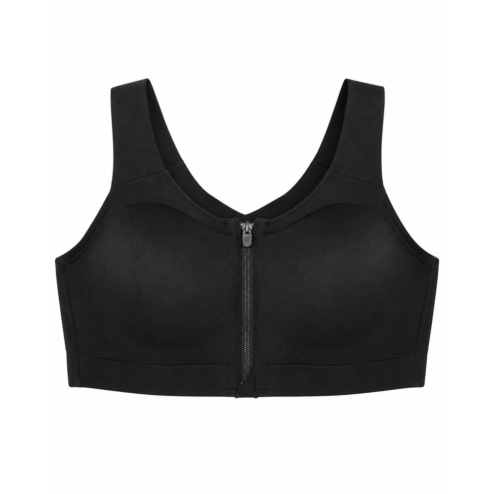Lululemon Enlite Bra Zip Front High Support Sports Bra Black Size C38